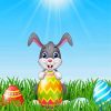 Cartoon Rabbit Holding Eeaster Diamond Painting