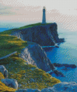 Cliffs With Lighthouse Diamond Painting