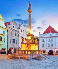 Czech Republic Cesky Krumlov Old Town Square Diamond Painting