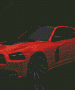 Dodge Red Charger Car Diamond Painting