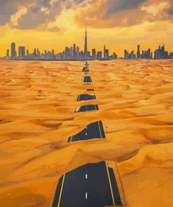 Dubai Desert Road Diamond Painting