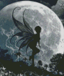 Fairy Moon Silhouette Diamond Painting