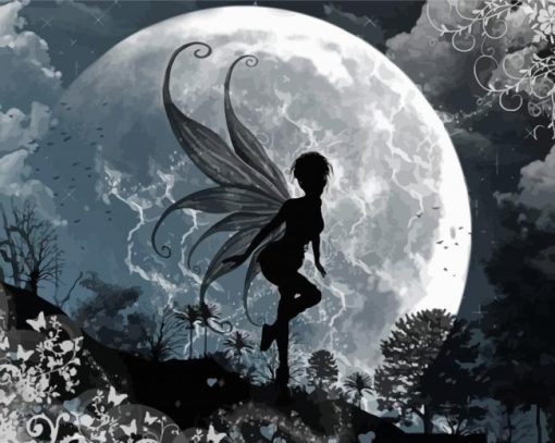 Fairy Moon Silhouette Diamond Painting