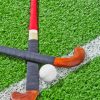 Field Hockey Sticks And Ball Diamond Painting