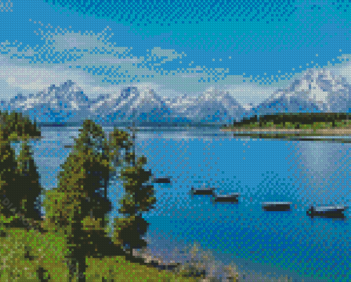 Jackson Lake Grand Teton National Park Diamond Painting