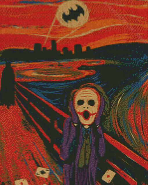 Joker And Batman Van Gogh Diamond Painting