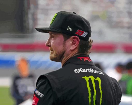 Kurt Busch Side Profile Diamond Painting