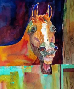 Laughing Horse Brown Diamond Painting