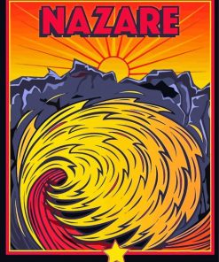 Nazare Big Waves Poster Diamond Painting