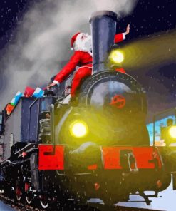 Santa Train Diamond Painting