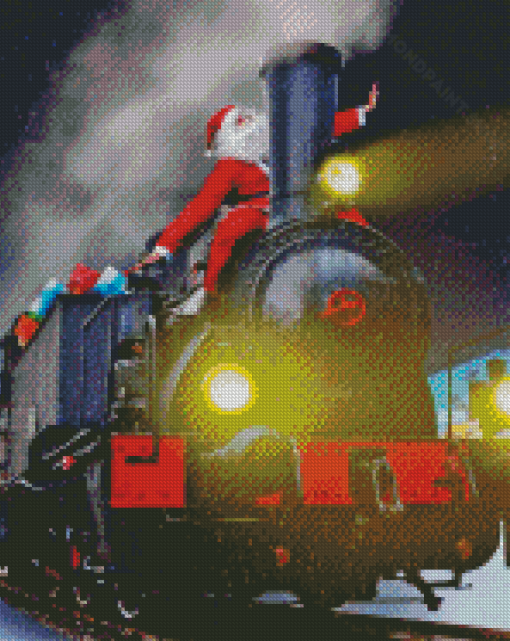 Santa Train Diamond Painting