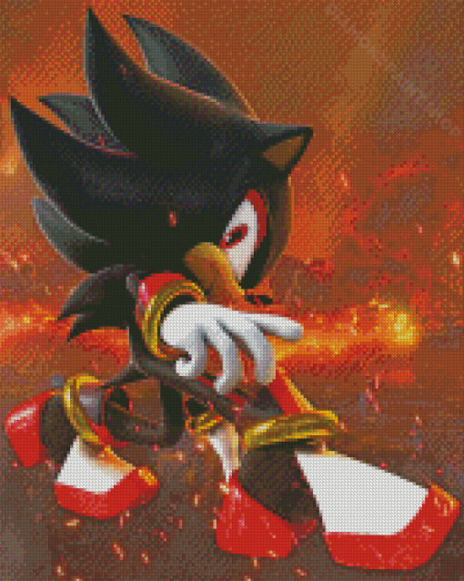 Shadow The Hedgehog Diamond Painting