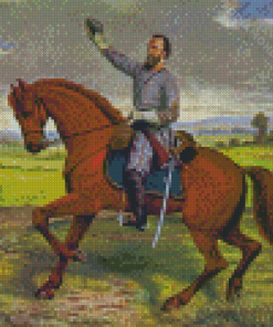 Stonewall Jackson On Horse Diamond Painting