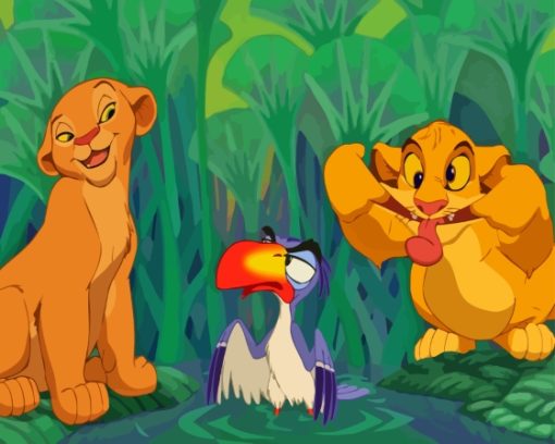 The Lion King Nala Zazu And Simba Diamond Painting