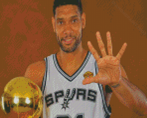 Tim Duncan American Basketballer Diamond Painting