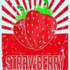 Vintage Strawberry Fruit Poster Diamond Painting