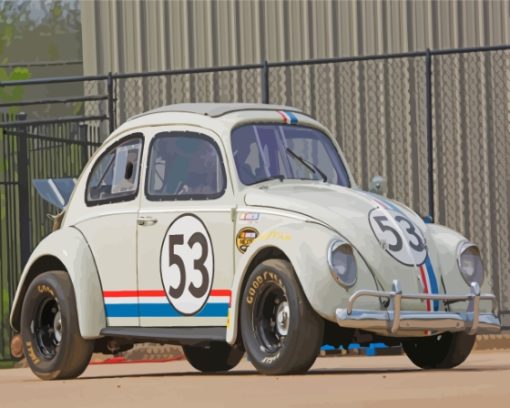 Volkswagen Beetle Herbie Car Diamond Painting