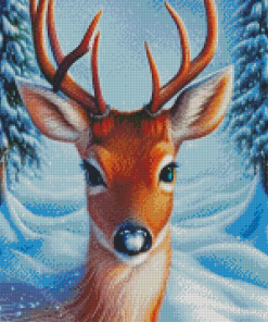 Winter Fawn Diamond Painting