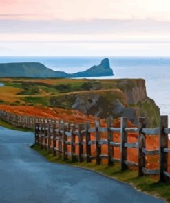 Worms Head Rhossili Bay Diamond Painting