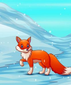 Aesthetic Fox Snow Animal Diamond Painting