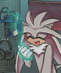 Aesthetic Silver The Hedgehog Diamond Painting