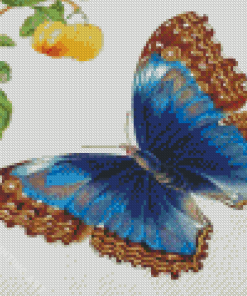 Blue Butterfly Maria Sibylla Diamond Painting