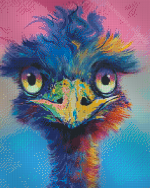 Blue Emu Bird Diamond Painting