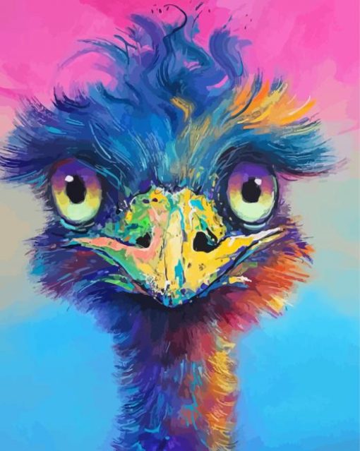 Blue Emu Bird Diamond Painting