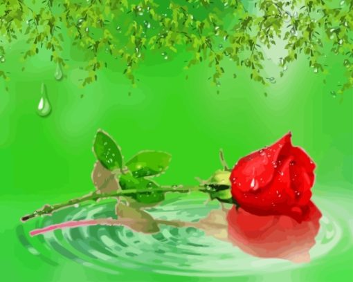 Cool Rose Water Diamond Painting