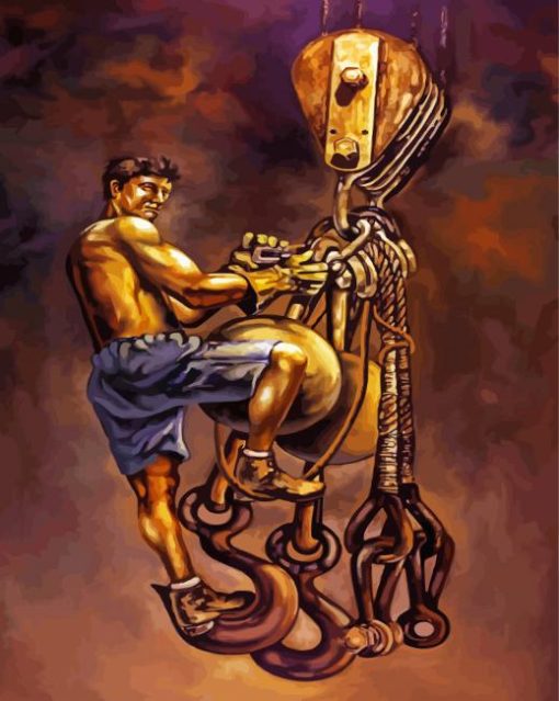 Cool Steel Worker Diamond Painting