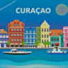 Curacao Illustrated Poster Diamond Painting