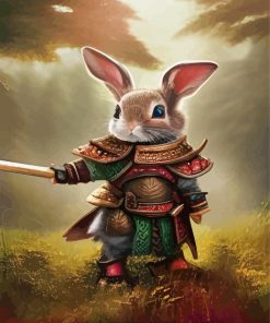 Cute Rabbit Knight Diamond Painting