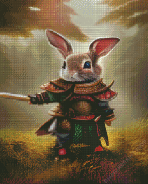 Cute Rabbit Knight Diamond Painting