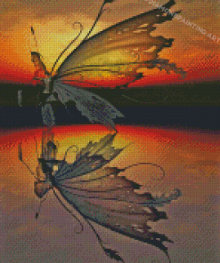 Fantasy Butterfly Water Reflection Diamond Painting