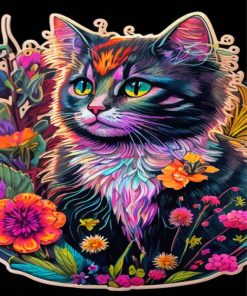 Floral Cat Diamond Painting