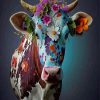 Floral Cow Diamond Painting