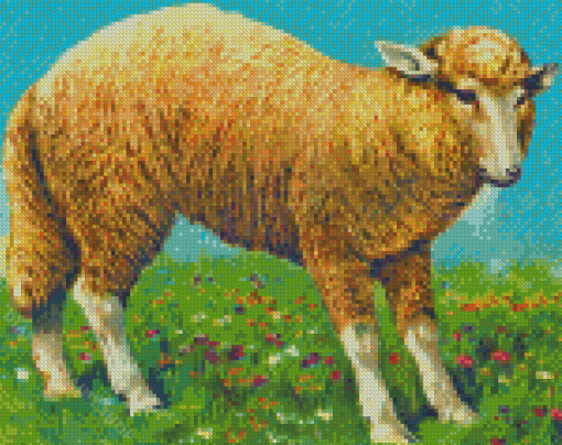 Fluffy Curly Sheep Diamond Painting