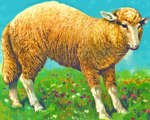 Fluffy Curly Sheep Diamond Painting