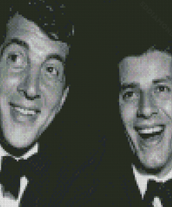 Monochrome Dean Martin And Jerry Lewis Diamond Painting
