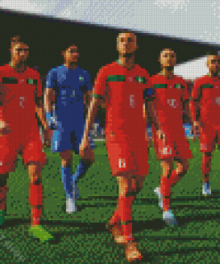 Mroccan Team In Fifa 23 Game Diamond Painting