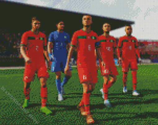 Mroccan Team In Fifa 23 Game Diamond Painting