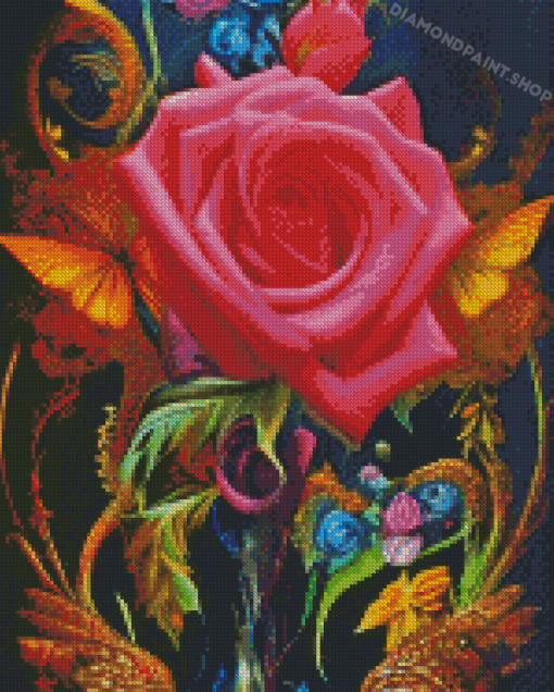 Pink Rose Diamond Painting