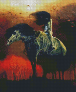 Skull Woman And Horse By Beksinski Diamond Painting