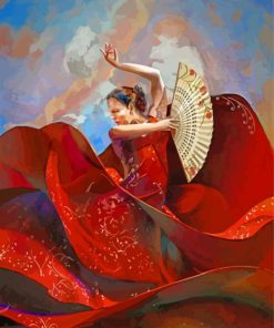 Spanish Flamenco Dancer Diamond Painting