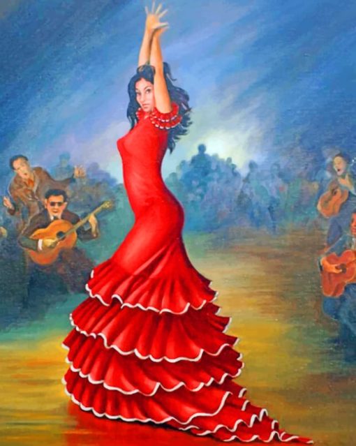 Spanish Flamenco Dancer Diamond Painting