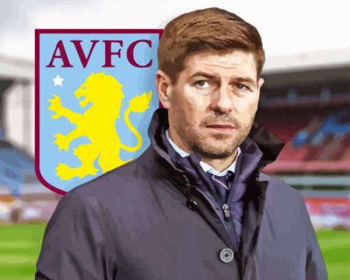 Steven Gerrard Aston Villa Diamond Painting