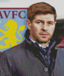 Steven Gerrard Aston Villa Diamond Painting