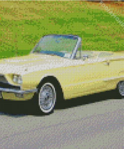 1966 Yellow Thunderbird Diamond Painting