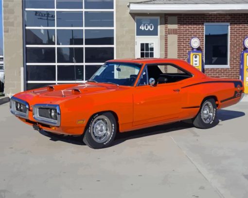 1970 Super Bee Hemi Orange Car Diamond Painting