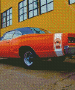 1970 Super Bee Orange Car Diamond Painting